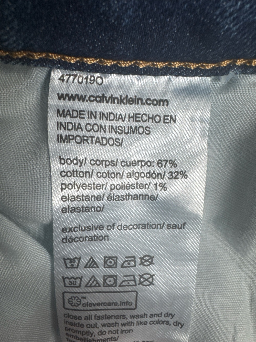 Calvin Klein Women,s Storm Blue High Rise Skinny Ankle Denim Jeans Size 6 NWT - Picture 12 of 16